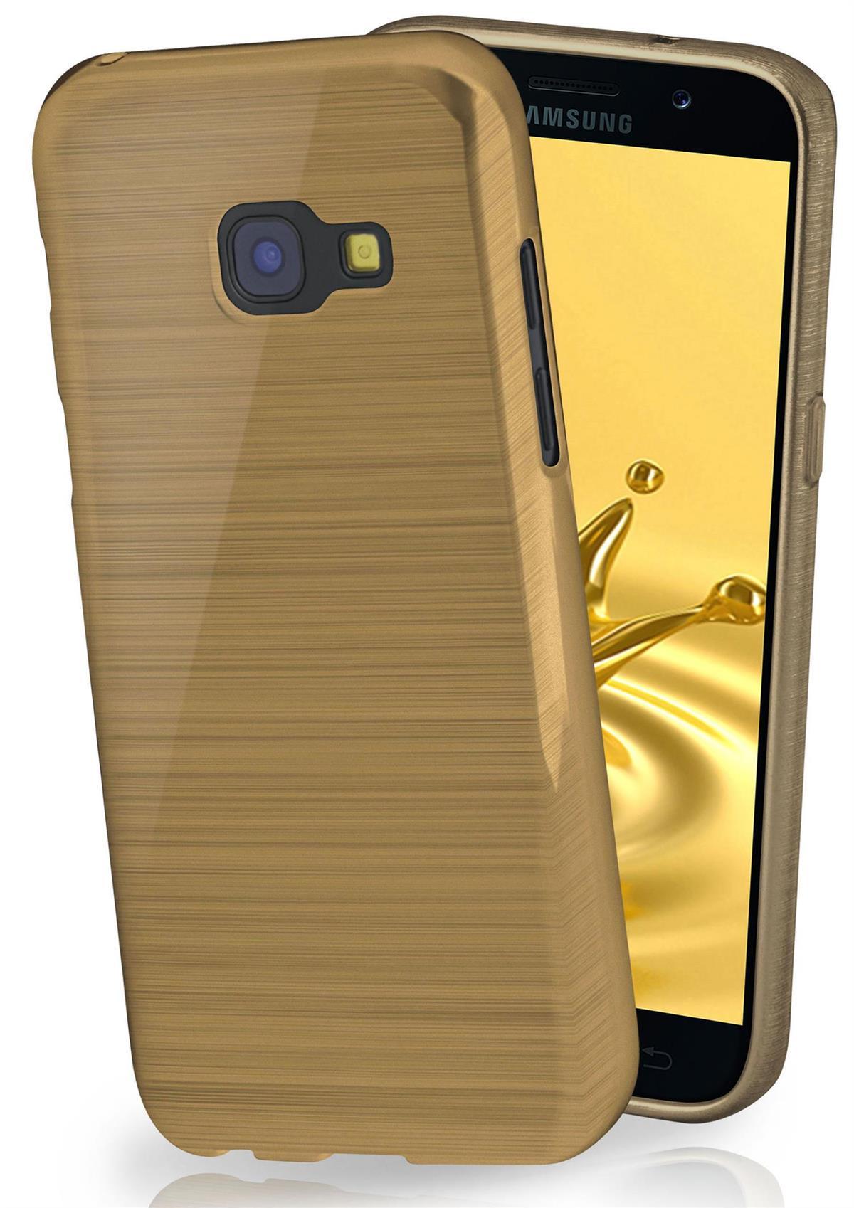 Brushed Samsung, A3 Galaxy (2017), Case, Ivory-Gold Backcover, MOEX