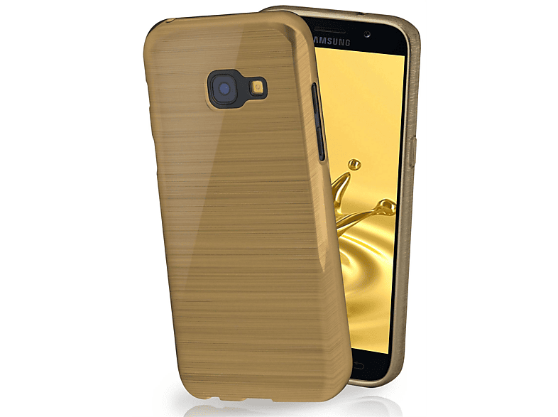 Brushed Samsung, A3 Galaxy (2017), Case, Ivory-Gold Backcover, MOEX