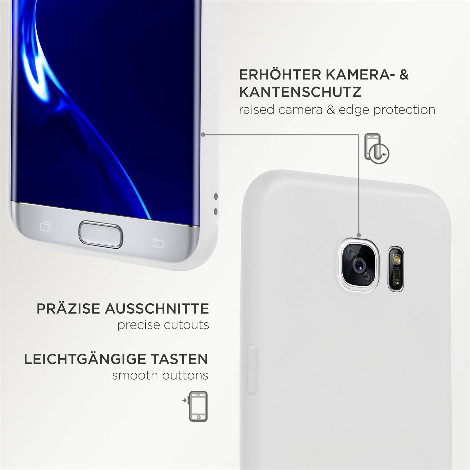 SlimShield Pro Samsung, S7 Backcover, Edge, ONEFLOW Case, Weiß Galaxy