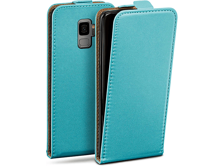 MOEX Flip Case, Flip Cover, Samsung, Galaxy S9, Aqua-Cyan