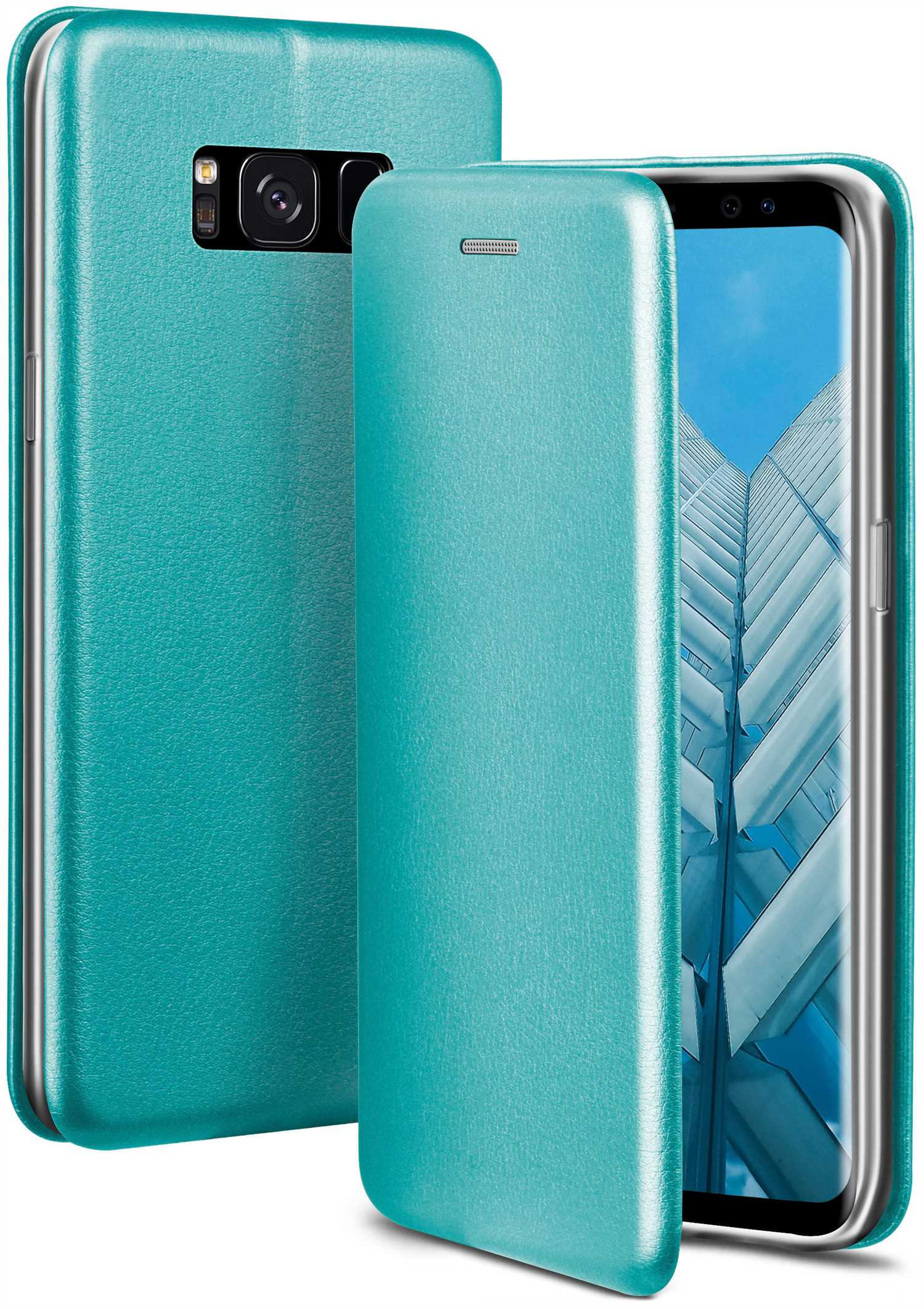 ONEFLOW Business Case, Flip Cover, Worldwide Samsung, Galaxy S8, - Blue