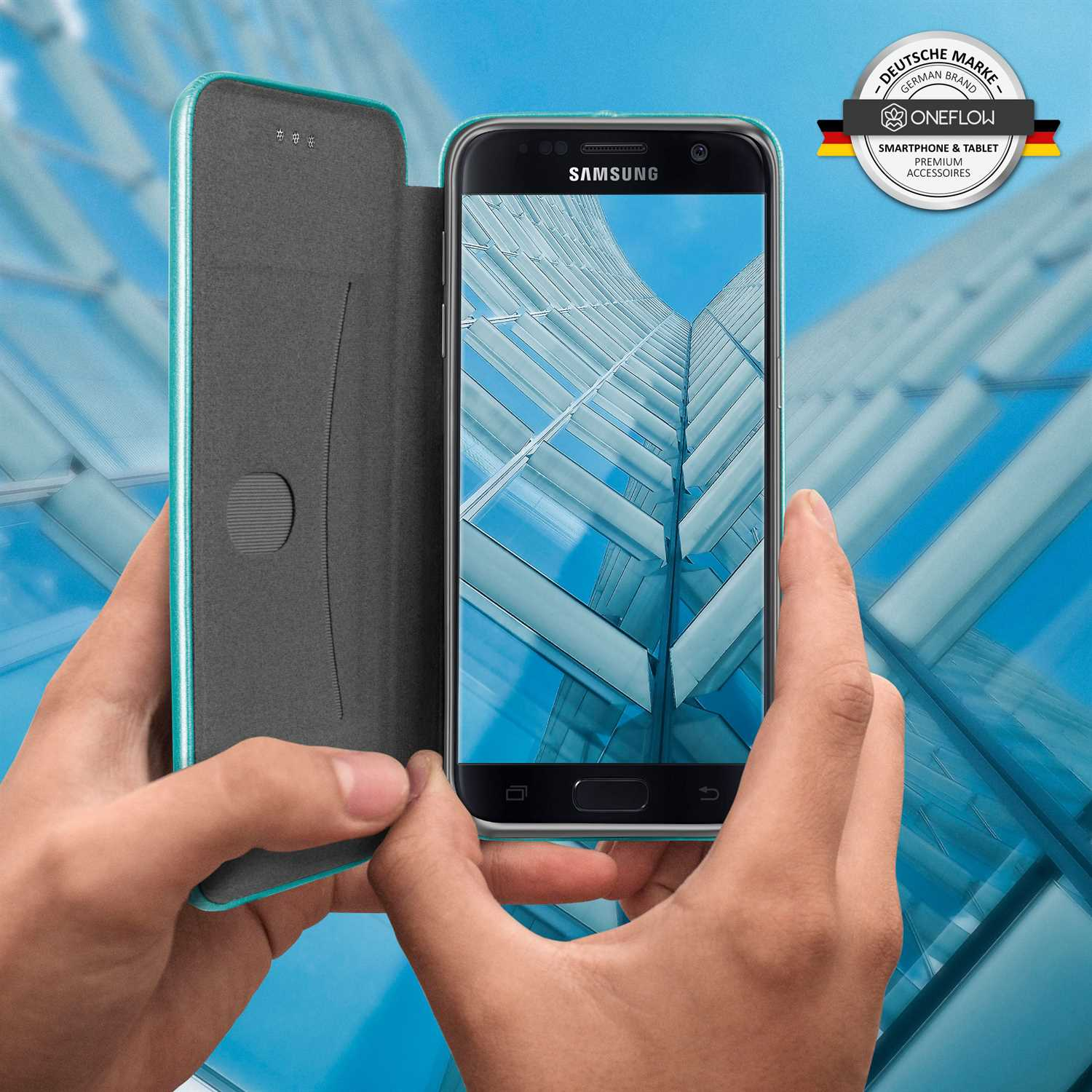 ONEFLOW Business Worldwide Case, Galaxy Flip - S7, Blue Cover, Samsung