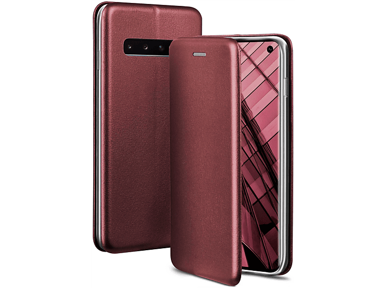 ONEFLOW Business Case, Flip Cover, Samsung, Galaxy S10, Burgund - Red