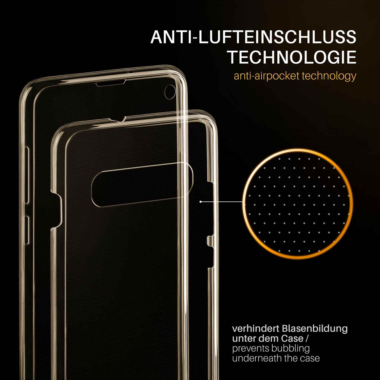 MOEX Double Case, Full Cover, Samsung, Gold Galaxy S10