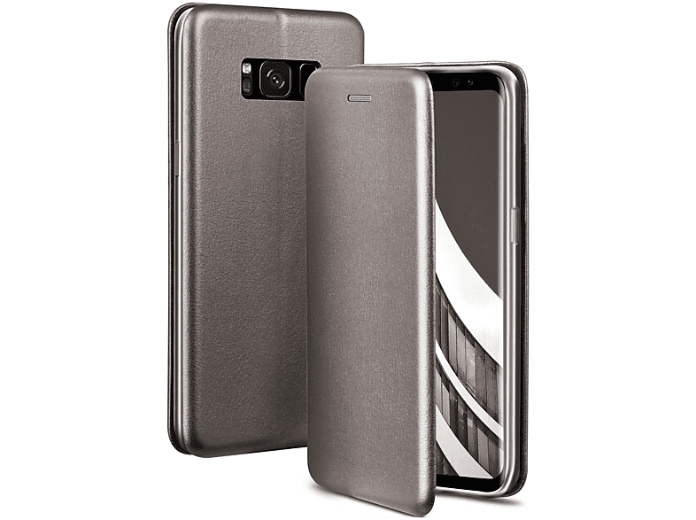 ONEFLOW Business Case, Flip Cover, Samsung, Galaxy S8, Skyscraper - Grey