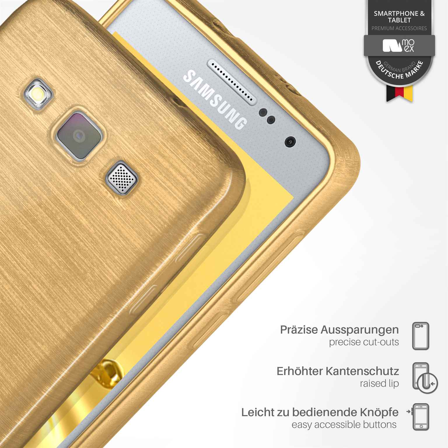 A5 Galaxy (2015), Backcover, Ivory-Gold MOEX Brushed Case, Samsung,