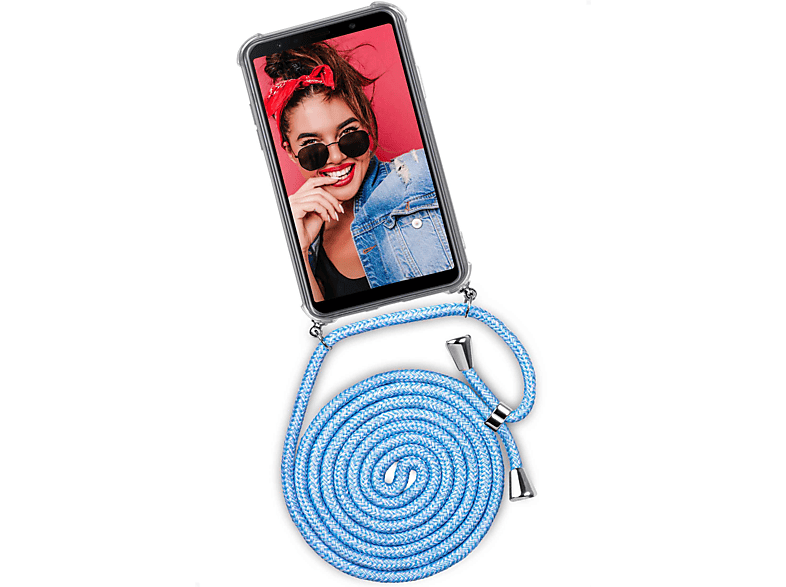 Twist Galaxy Chilly (2018), Jeans A7 Case, (Silber) Backcover, ONEFLOW Samsung,