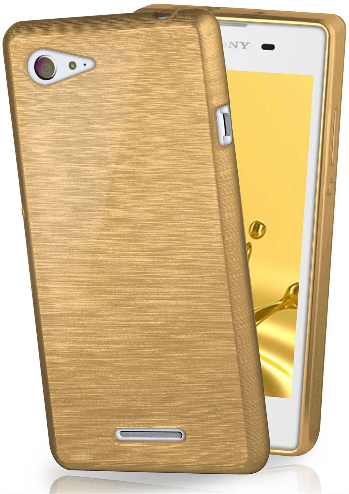 MOEX Brushed Case, Backcover, Sony, Xperia Ivory-Gold E3
