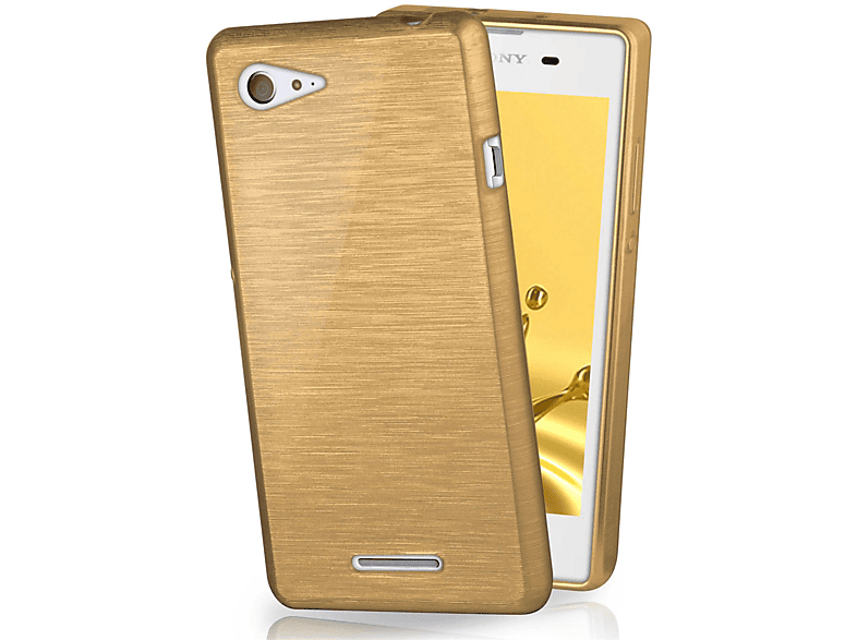 MOEX Brushed Case, Backcover, Sony, E3, Ivory-Gold Xperia