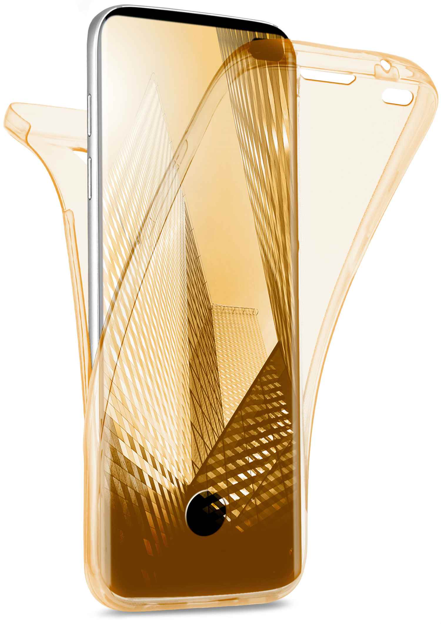 MOEX Double Case, Samsung, Full S10 Cover, Gold Galaxy Plus