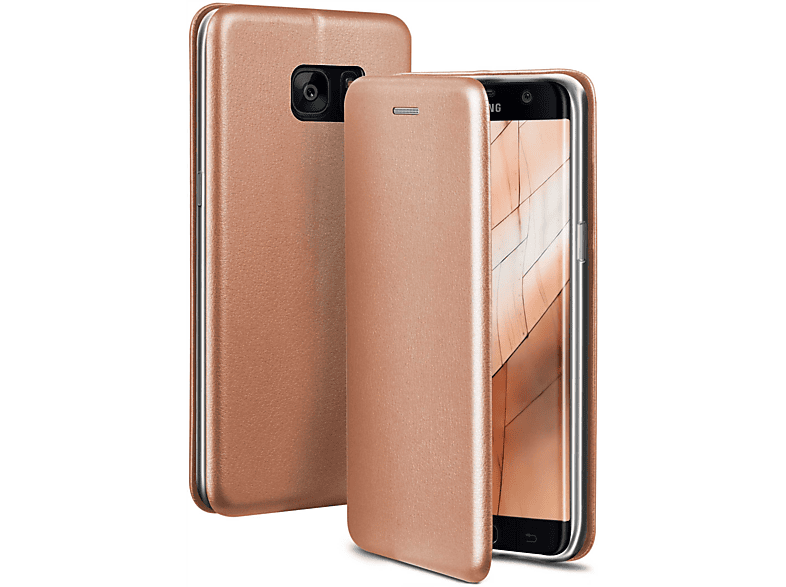 ONEFLOW Galaxy Case, - Samsung, S7 Cover, Edge, Rosé Flip Business Seasons