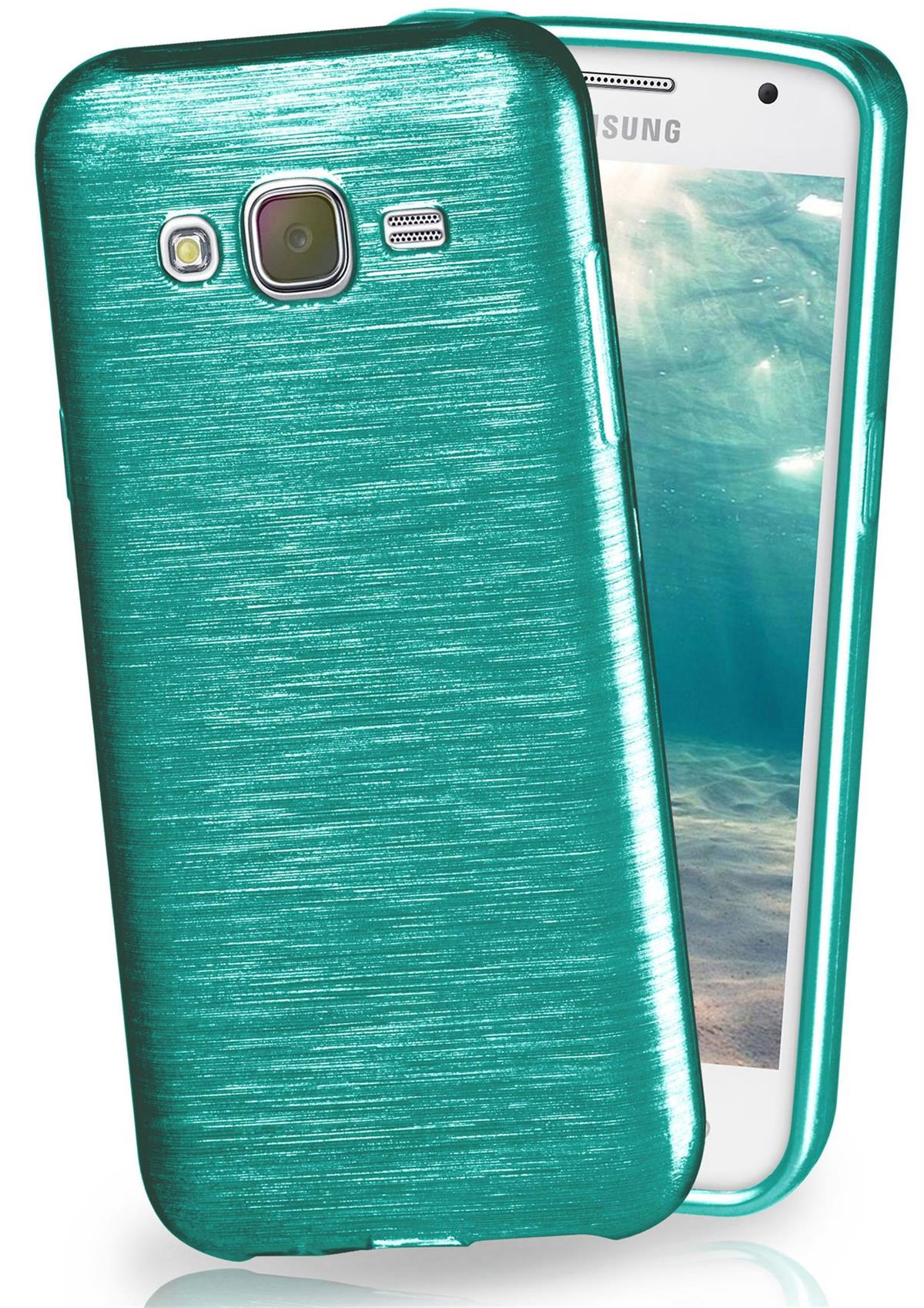 MOEX Brushed Case, Backcover, Samsung, Galaxy J5 Aqua-Cyan (2015)