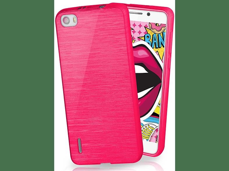 MOEX Brushed Case, Backcover, 6, Honor Huawei, Magenta-Pink