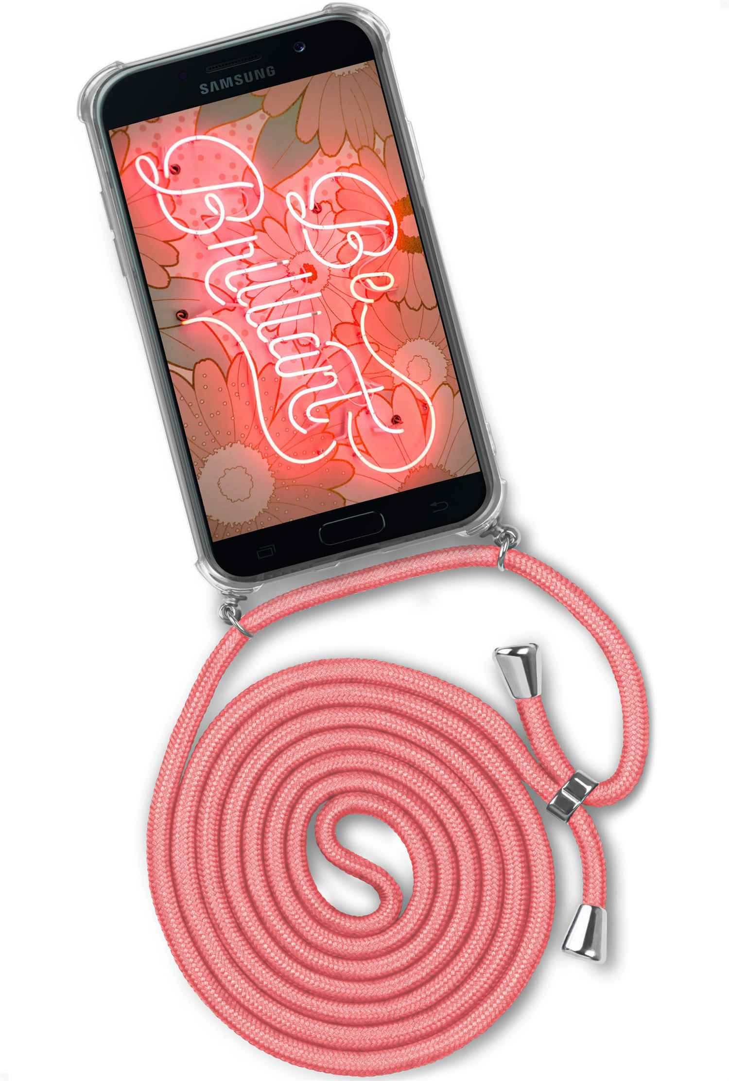 ONEFLOW Twist Case, Backcover, Samsung, A3 (2017), (Silber) Galaxy Kooky Flamingo