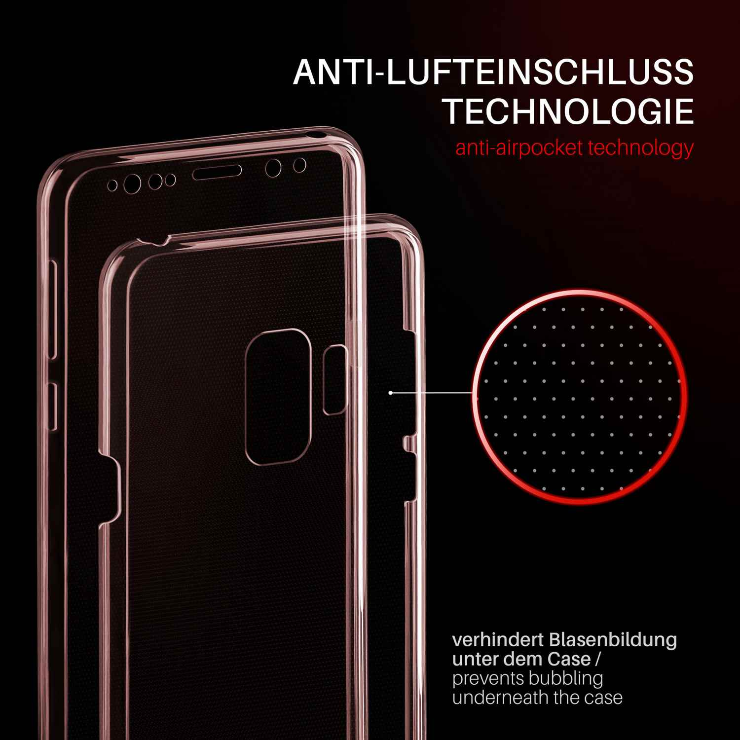 Galaxy S9, Cover, Case, Rose Full Double MOEX Samsung,