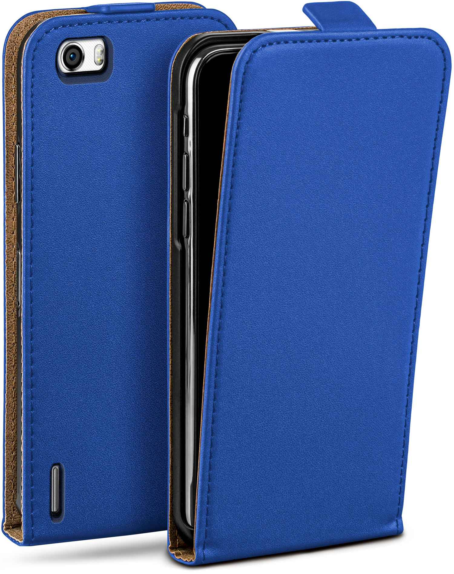 Royal-Blue Flip Case, Honor Huawei, 6, Flip MOEX Cover,