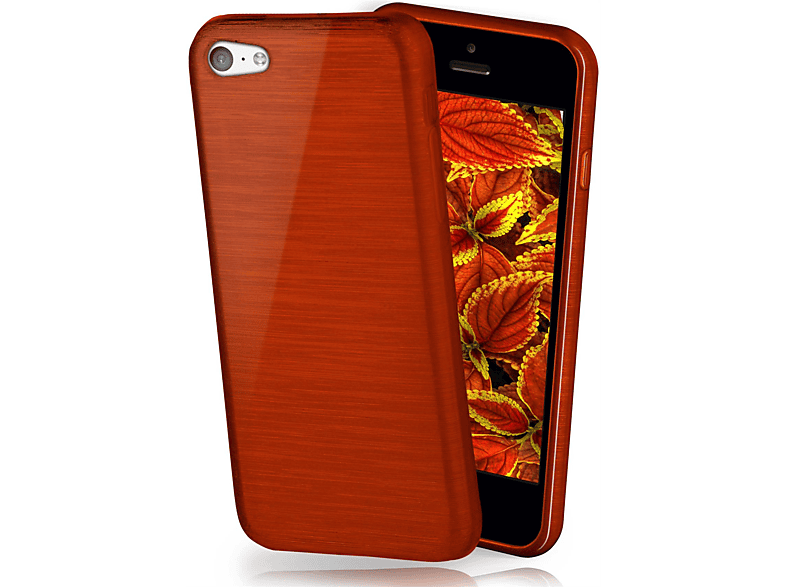 Apple, Indian-Red Brushed Backcover, 5c, MOEX iPhone Case,