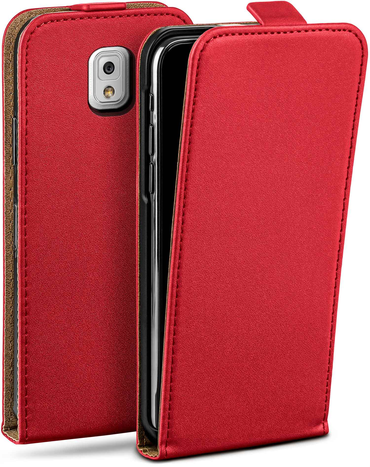 Blazing-Red Samsung, 3, Note Flip Galaxy Cover, Case, MOEX Flip
