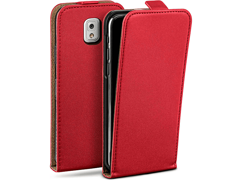 Blazing-Red Samsung, 3, Note Flip Galaxy Cover, Case, MOEX Flip