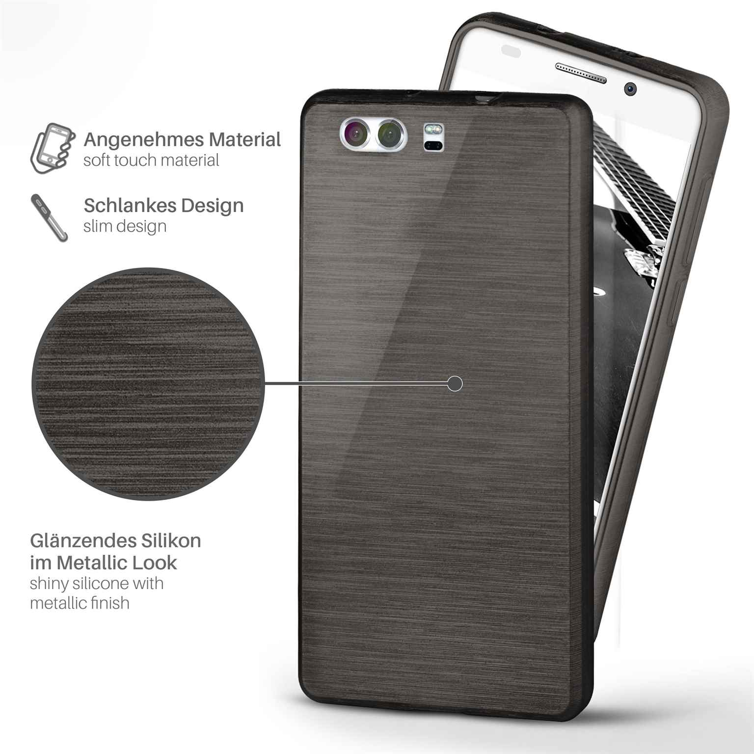 Eine Handyhülle. Ein Telefon mit metallischem, glänzendem Finish.