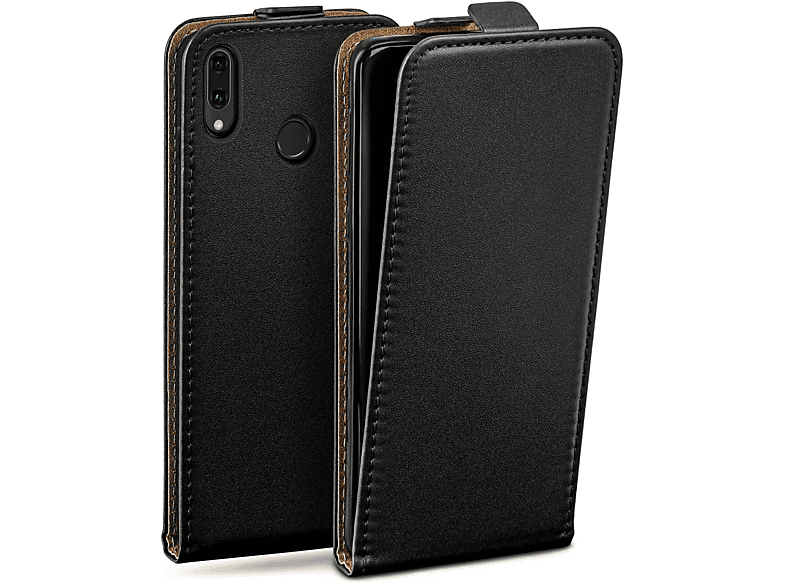 Y9 Deep-Black Flip MOEX (2019), Huawei, Case, Flip Cover,