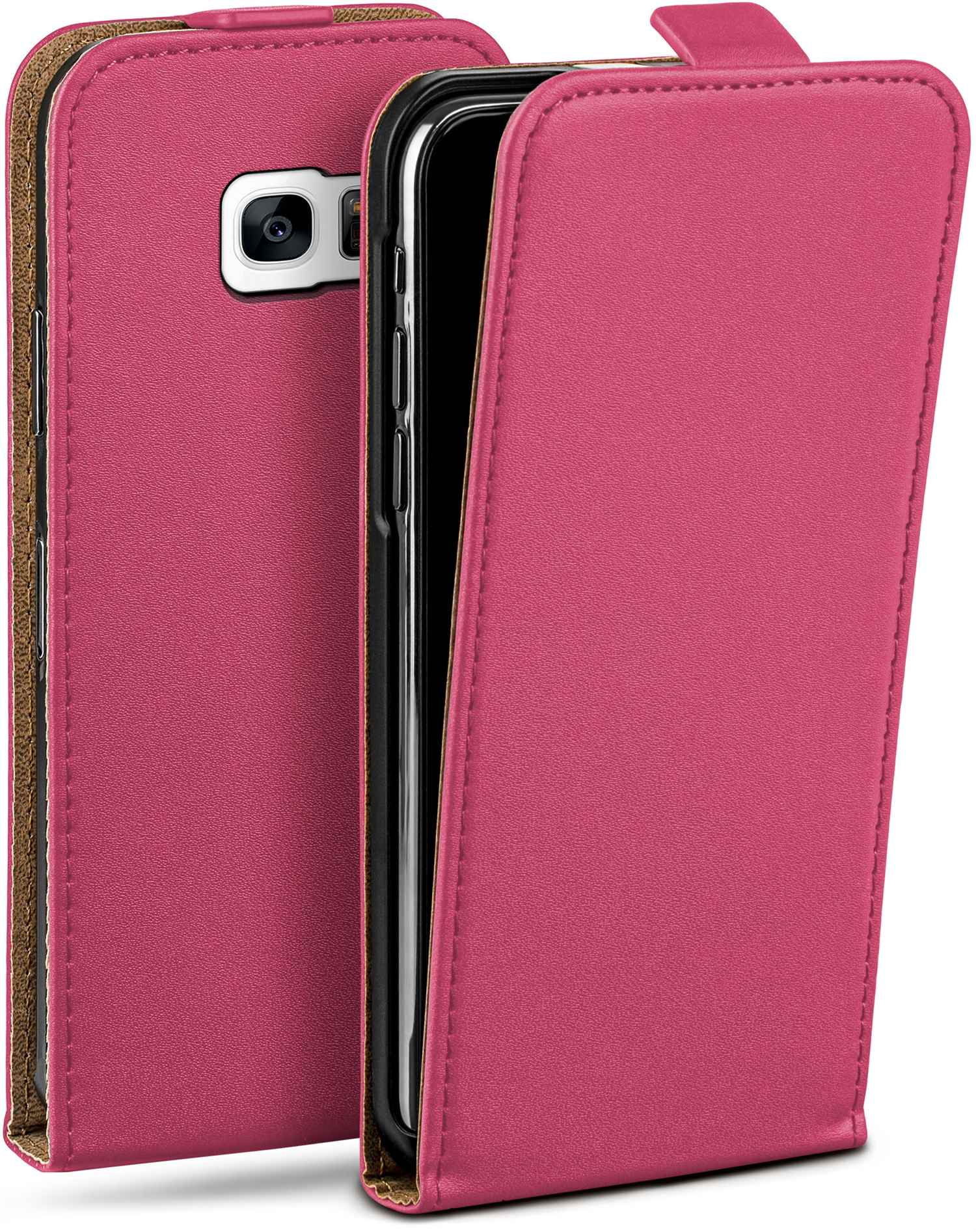 Samsung, Flip Cover, S7 Berry-Fuchsia Flip Case, Edge, MOEX Galaxy