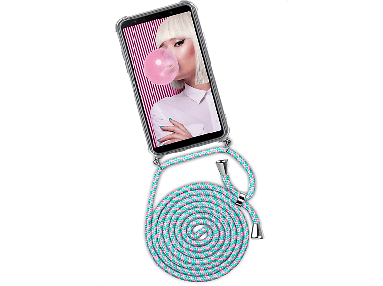 (Silber) Case, ONEFLOW Galaxy Twist Bubblegum (2018), Backcover, Samsung, A7