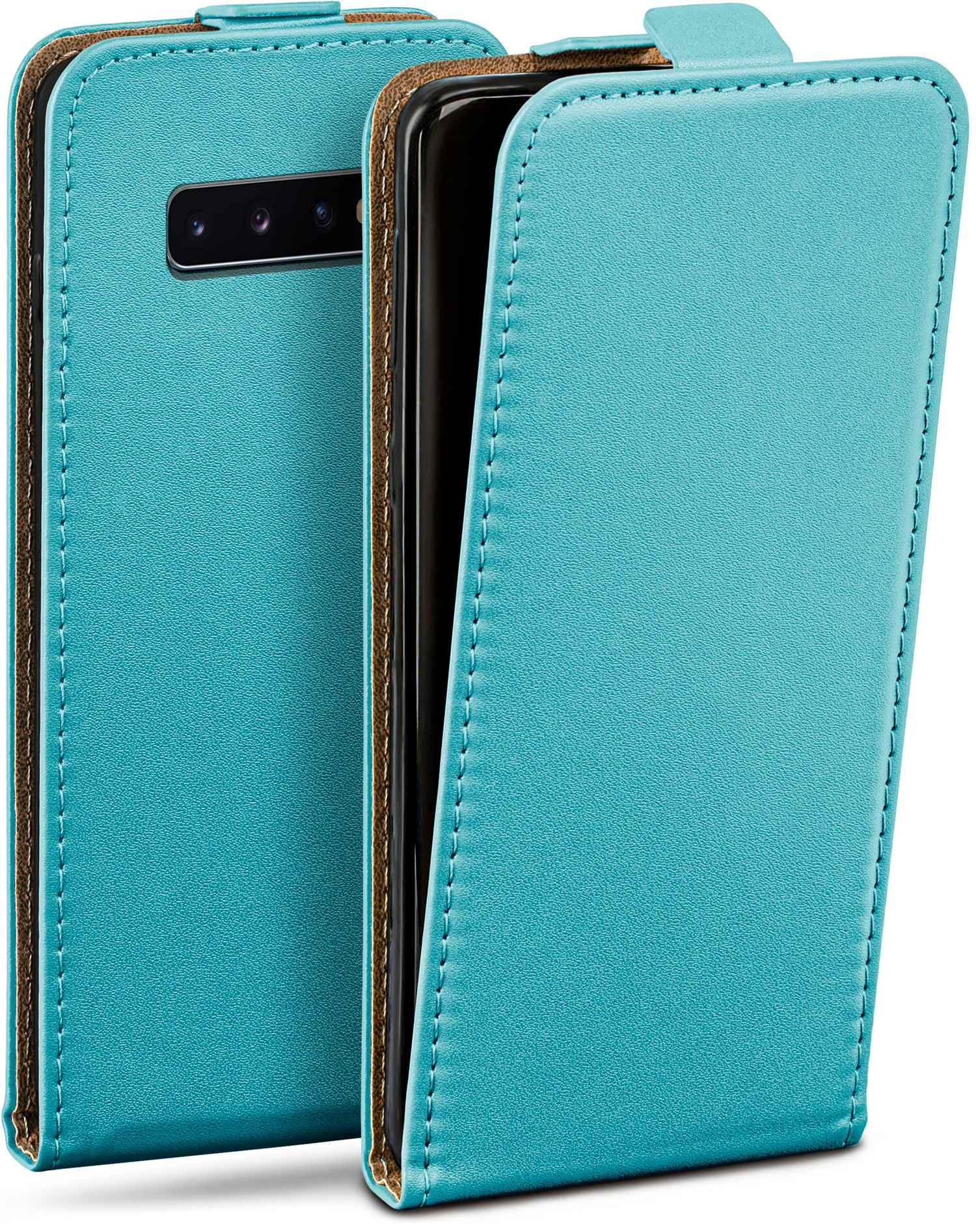 Aqua-Cyan MOEX Plus, Case, Cover, Flip Samsung, Galaxy S10 Flip