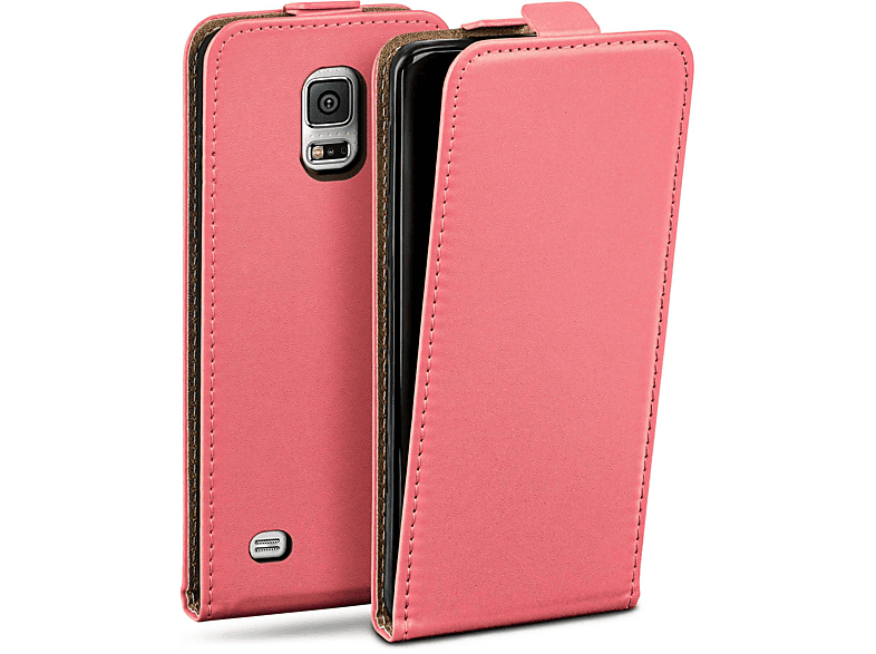 MOEX Flip Case, Coral-Rose Galaxy Flip Samsung, S5 Mini, Cover