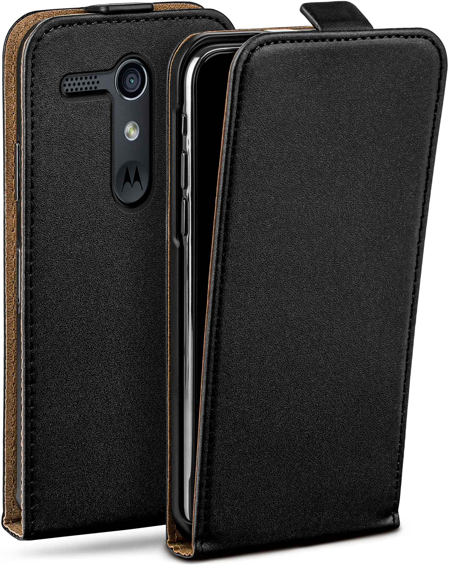 Deep-Black Motorola, Moto G, Cover, Flip MOEX Flip Case,