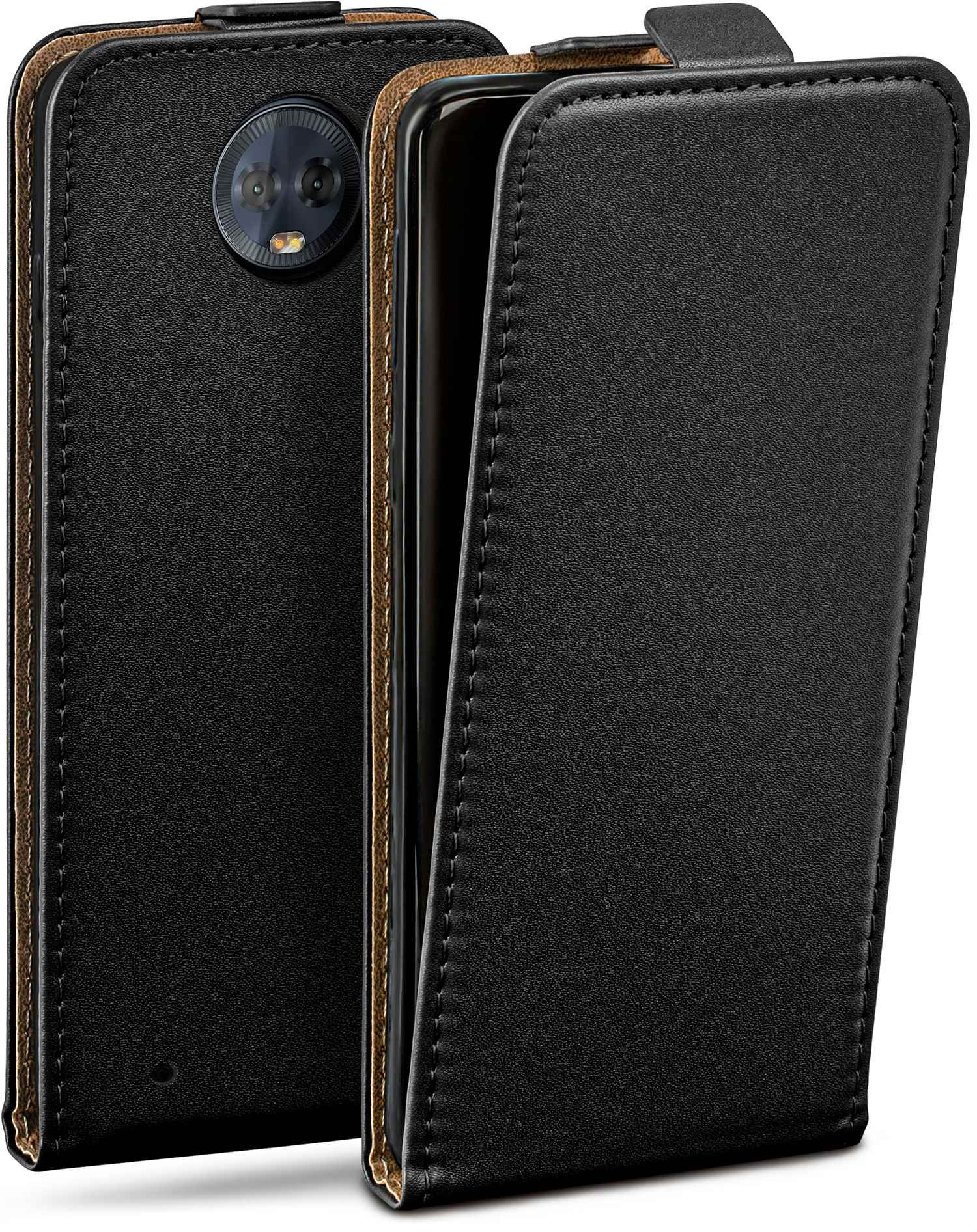 Moto G6 Plus, Flip Deep-Black Motorola, Case, Flip Cover, MOEX