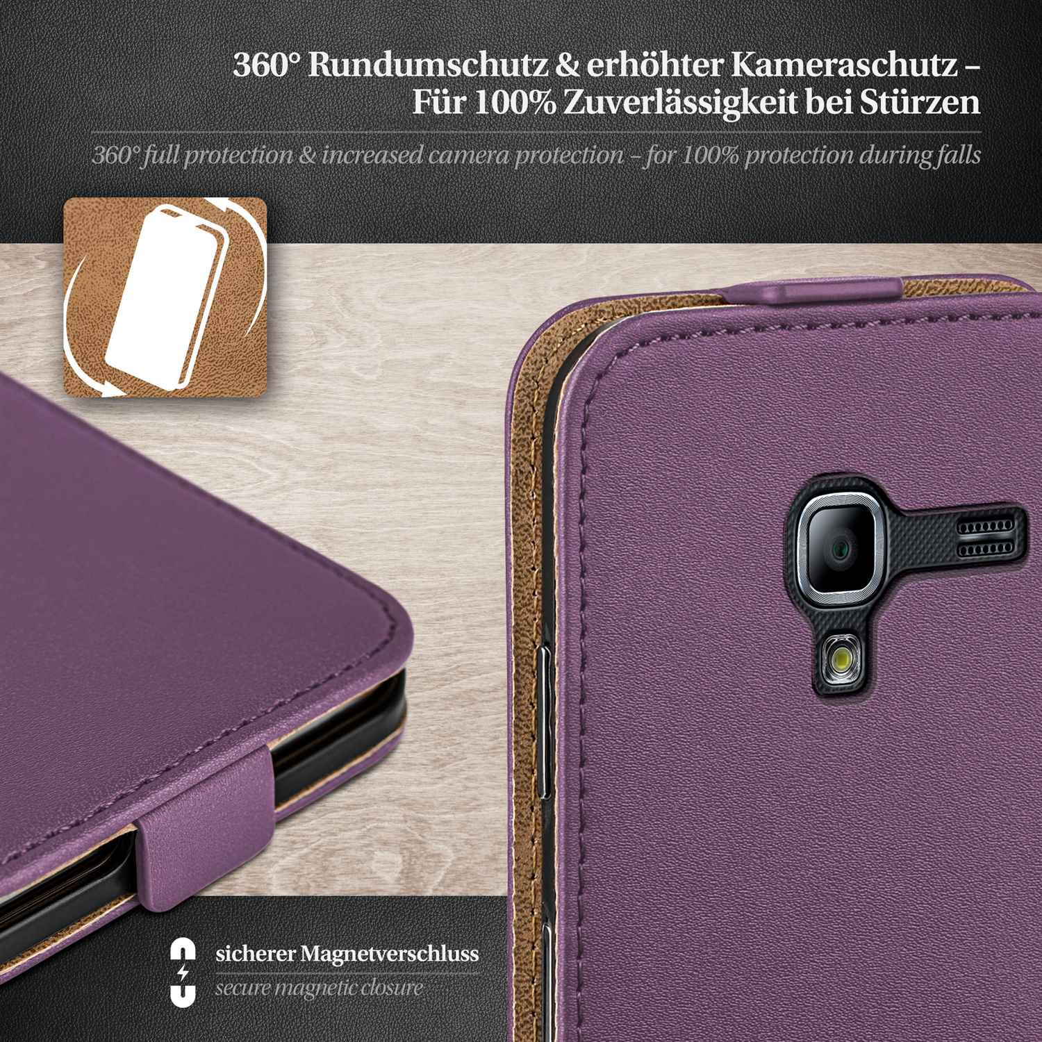 Case, Flip Indigo-Violet Galaxy MOEX 2, Ace Flip Samsung, Cover,