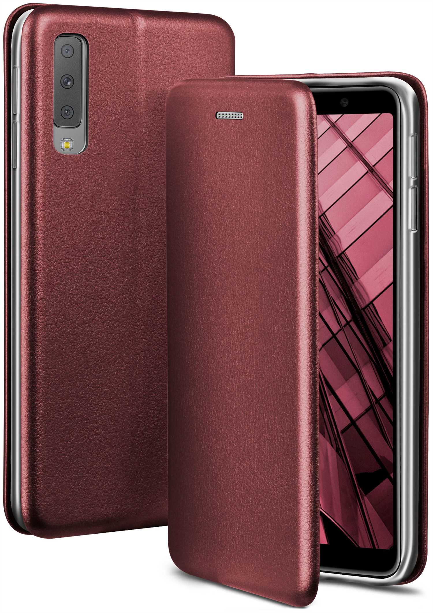 ONEFLOW Business Case, Flip Cover, Burgund A7 Samsung, (2018), Galaxy Red 