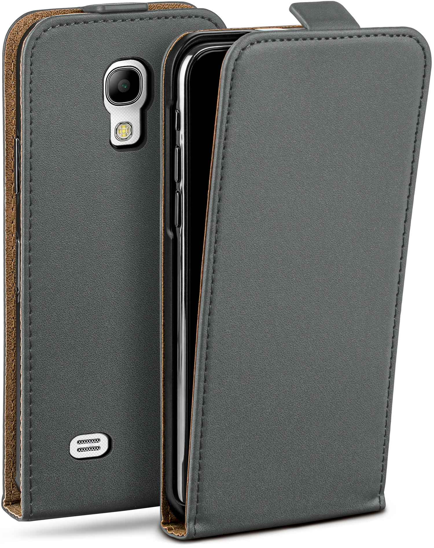 Case, S4, Galaxy Samsung, Flip MOEX Anthracite-Gray Flip Cover,