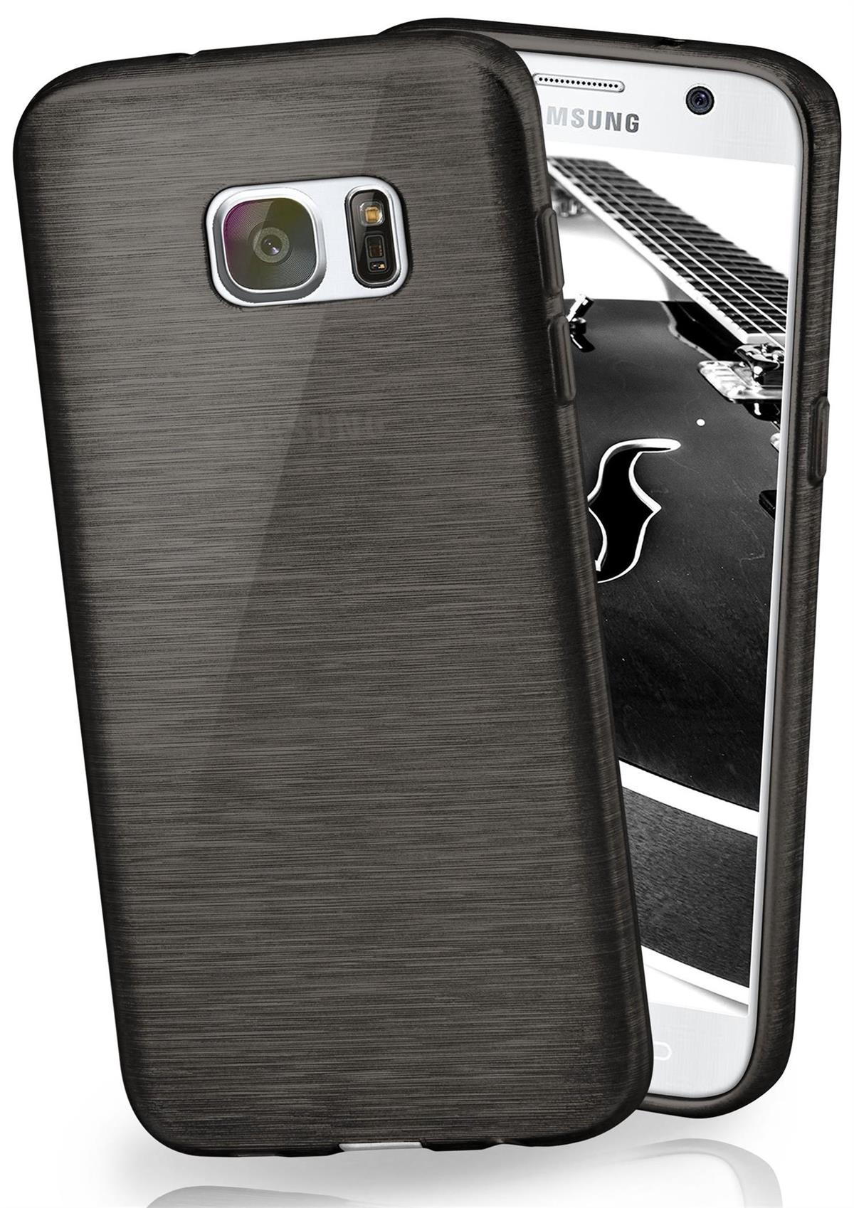 S7, MOEX Case, Samsung, Brushed Galaxy Backcover, Slate-Black