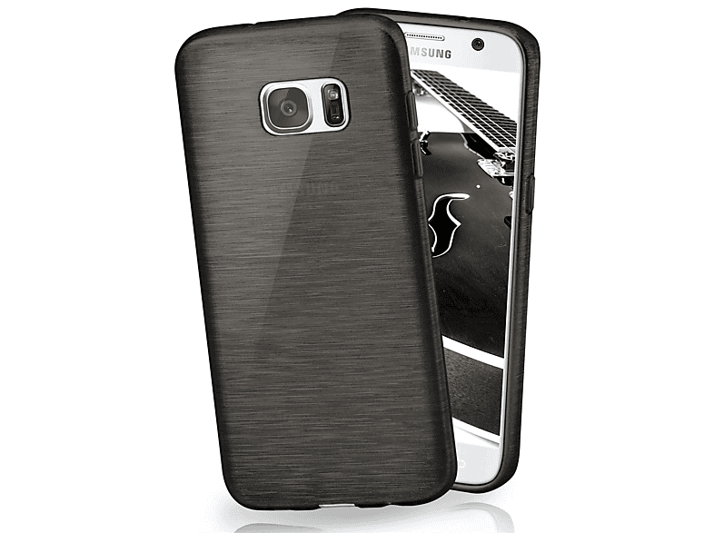 MOEX Brushed Case, Backcover, Samsung, Galaxy S7, Slate-Black