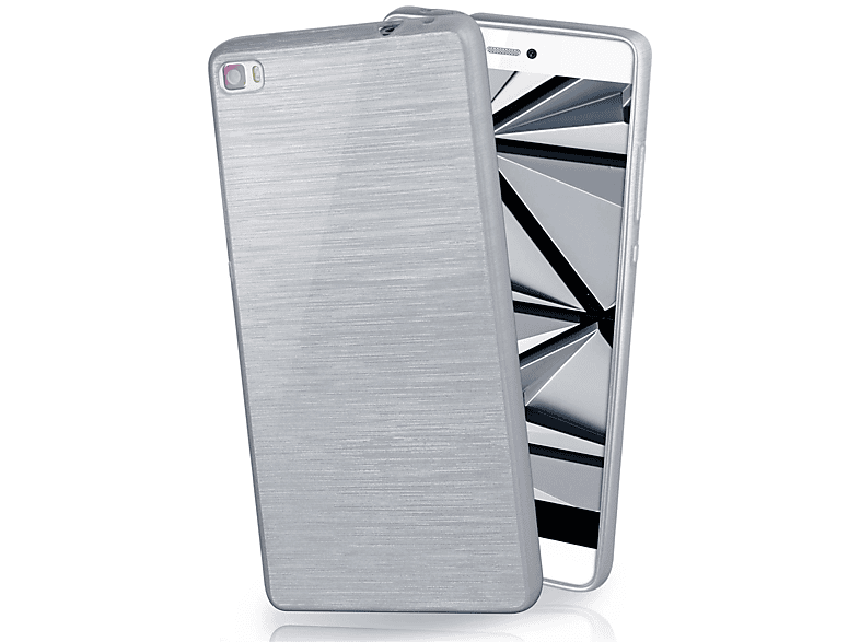 MOEX Brushed Case, Backcover, Platin-Silver P8 Huawei, 2015, Lite