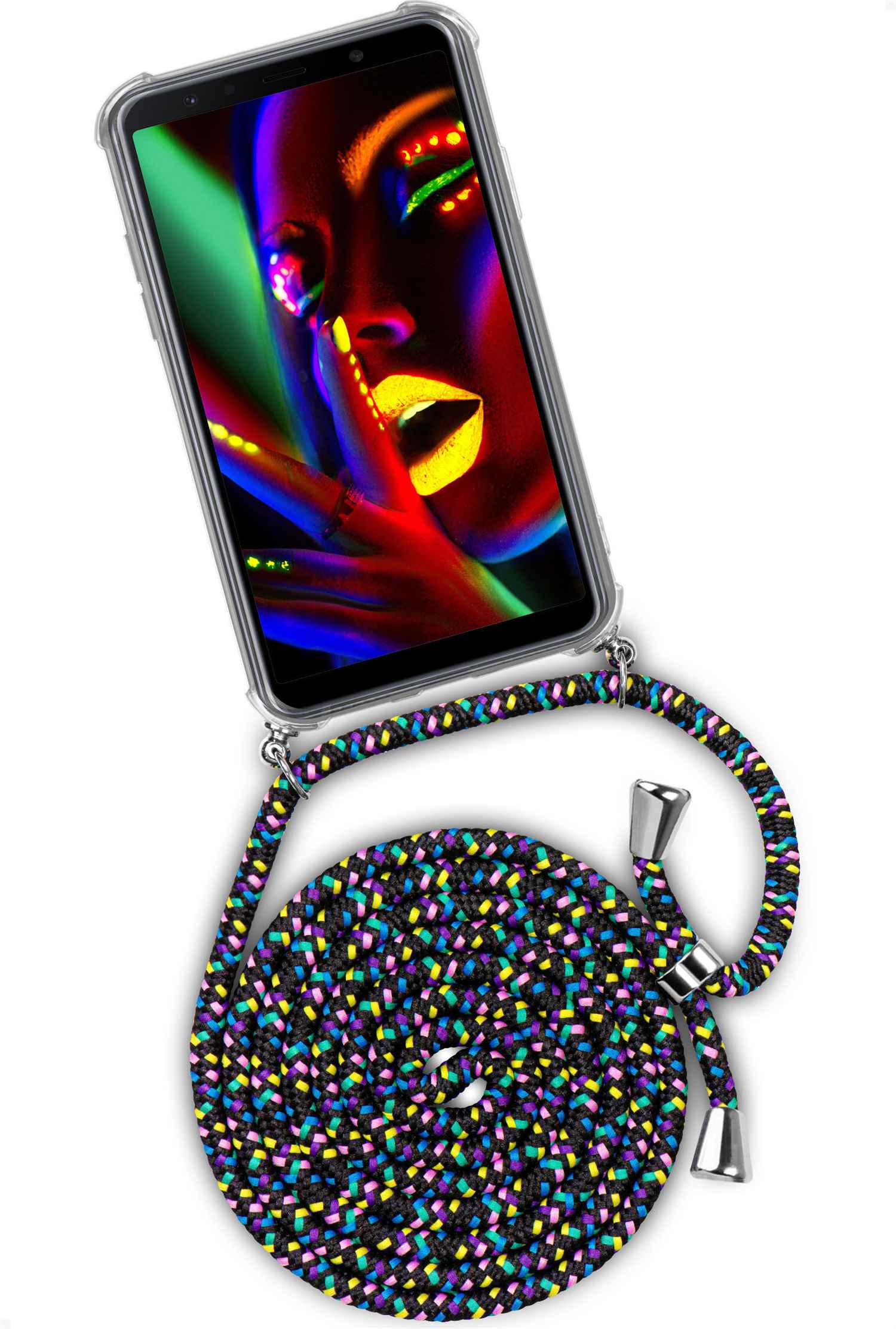 ONEFLOW Twist Backcover, (Silber) (2018), Samsung, Night A7 Galaxy Fever Case