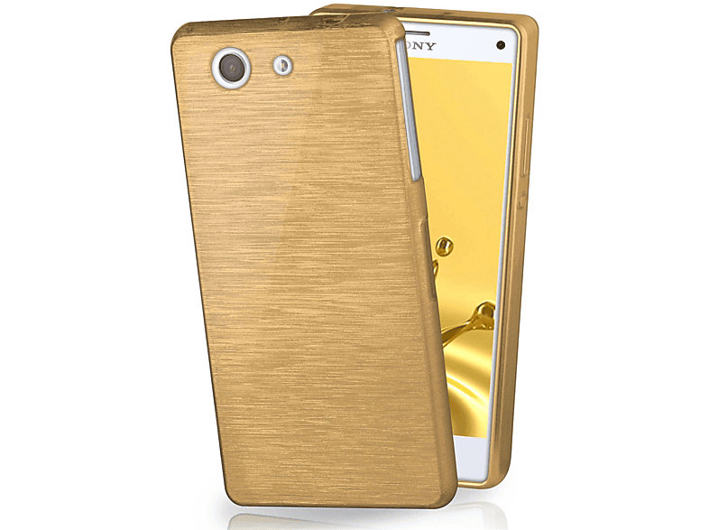 MOEX Brushed Case, Backcover, Sony, Xperia Z3 Compact, Ivory-Gold