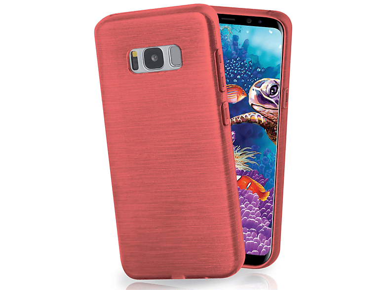 MOEX Brushed Case, Backcover, Samsung, Plus, Galaxy Coral-Red S8