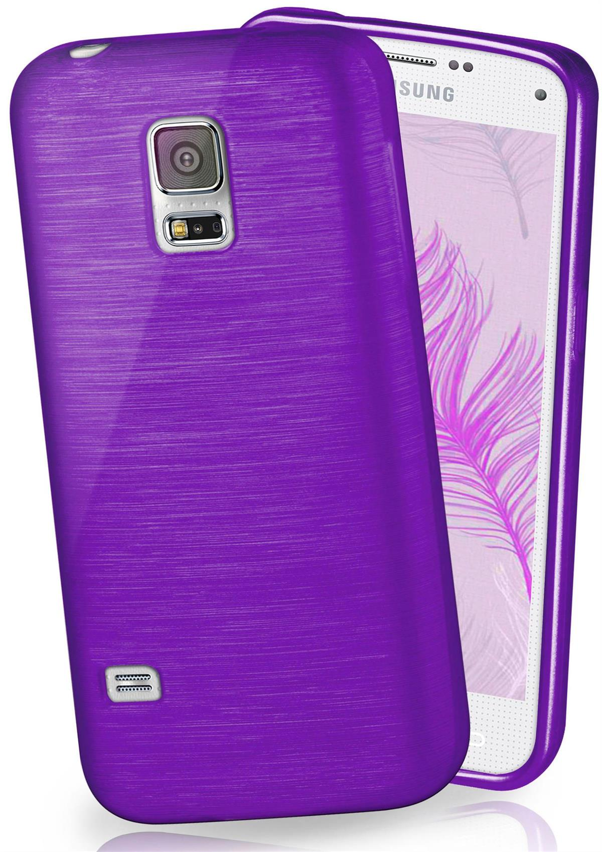 MOEX Brushed Case, Backcover, Samsung, Galaxy S5 Mini, Purpure-Purple