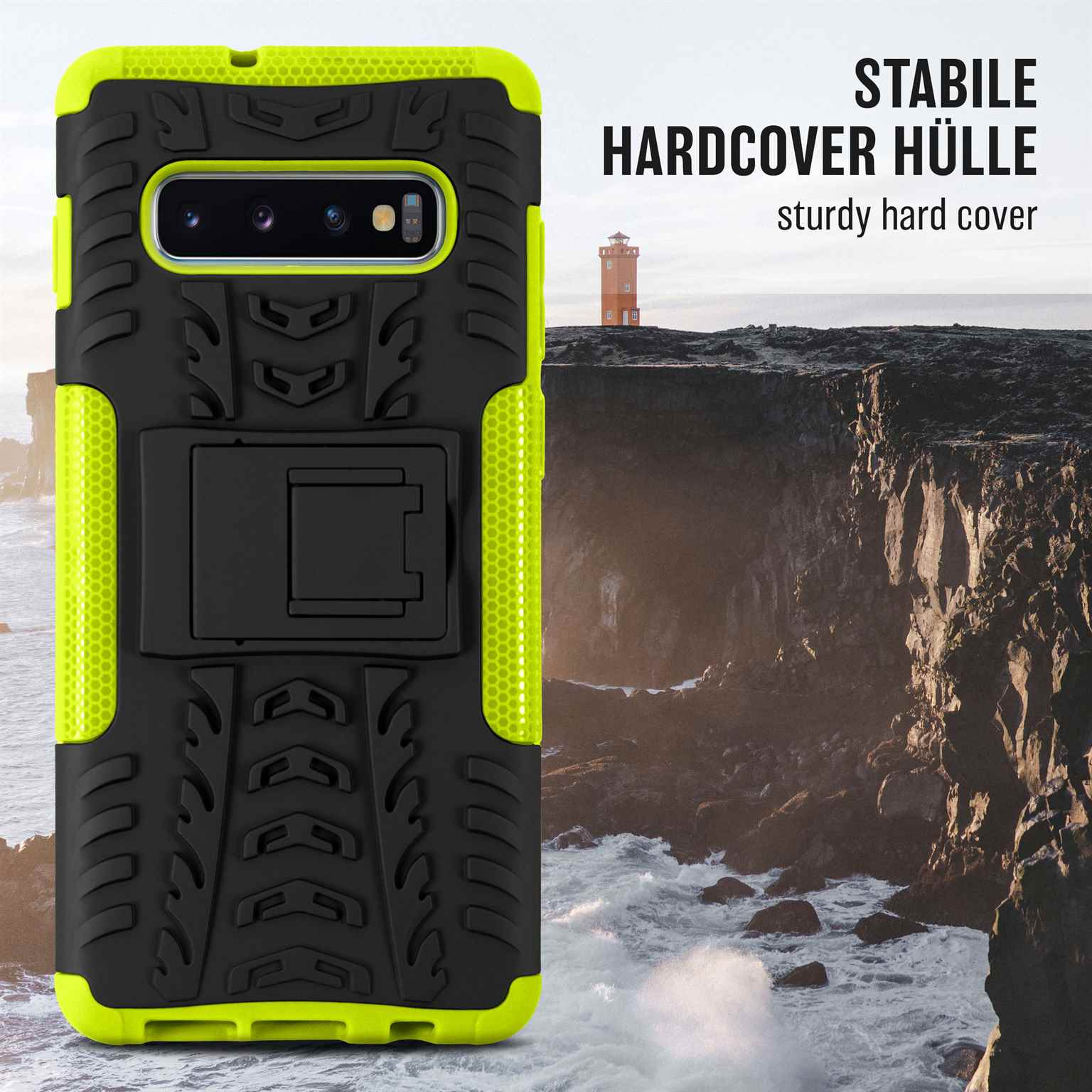 ONEFLOW Tank Case, Samsung, Galaxy S10 Plus, Backcover, Lime