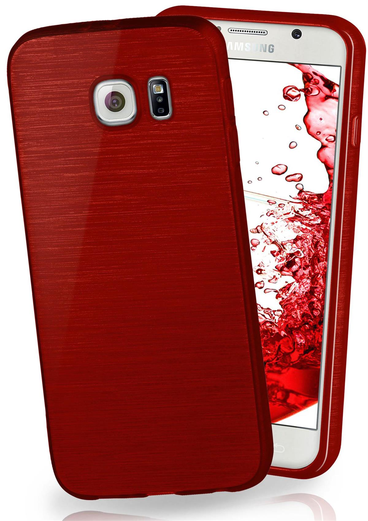 Brushed Case, Backcover, Galaxy MOEX Crimson-Red S6, Samsung,
