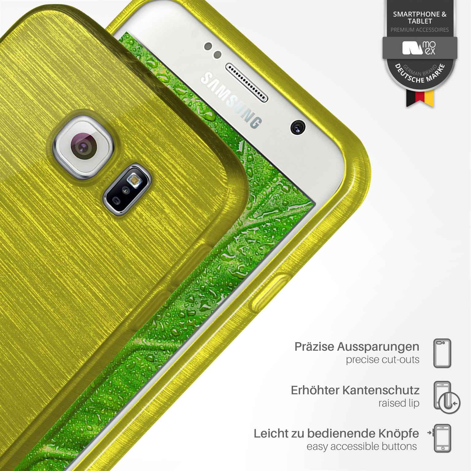 Case, S6, Backcover, Palm-Green Samsung, MOEX Brushed Galaxy