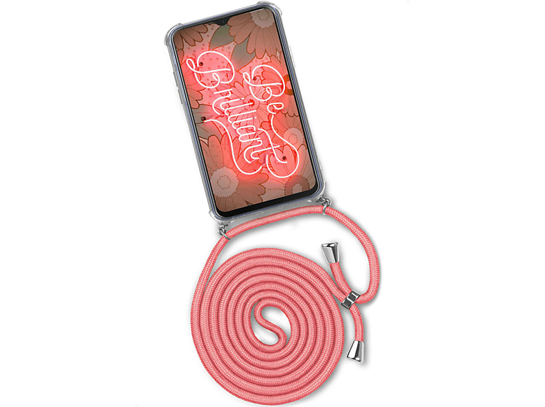 ONEFLOW Twist Case, Backcover, Samsung, Galaxy M20, Kooky Flamingo (Silber)