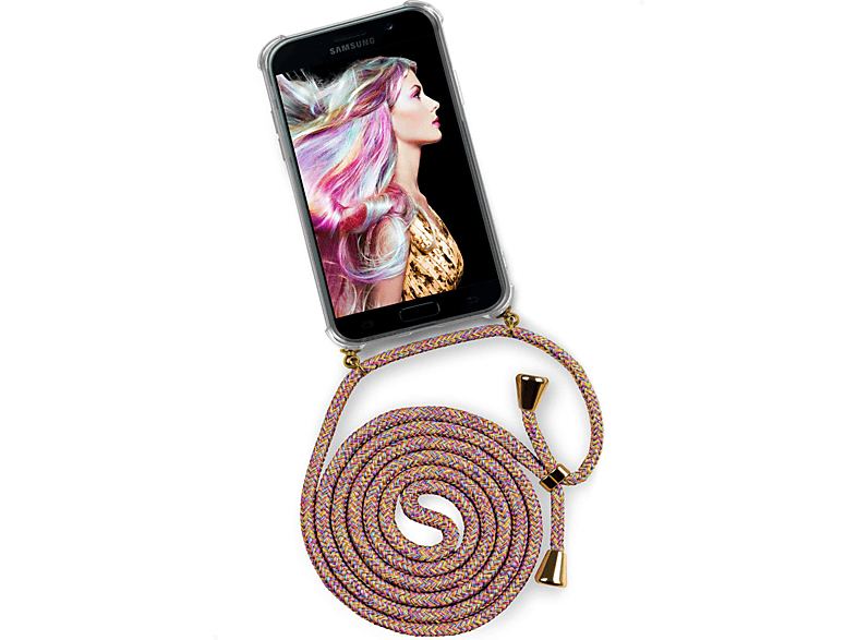 (Gold) Galaxy ONEFLOW Samsung, A3 Case, Twist Backcover, Rainbow (2017), Sunny