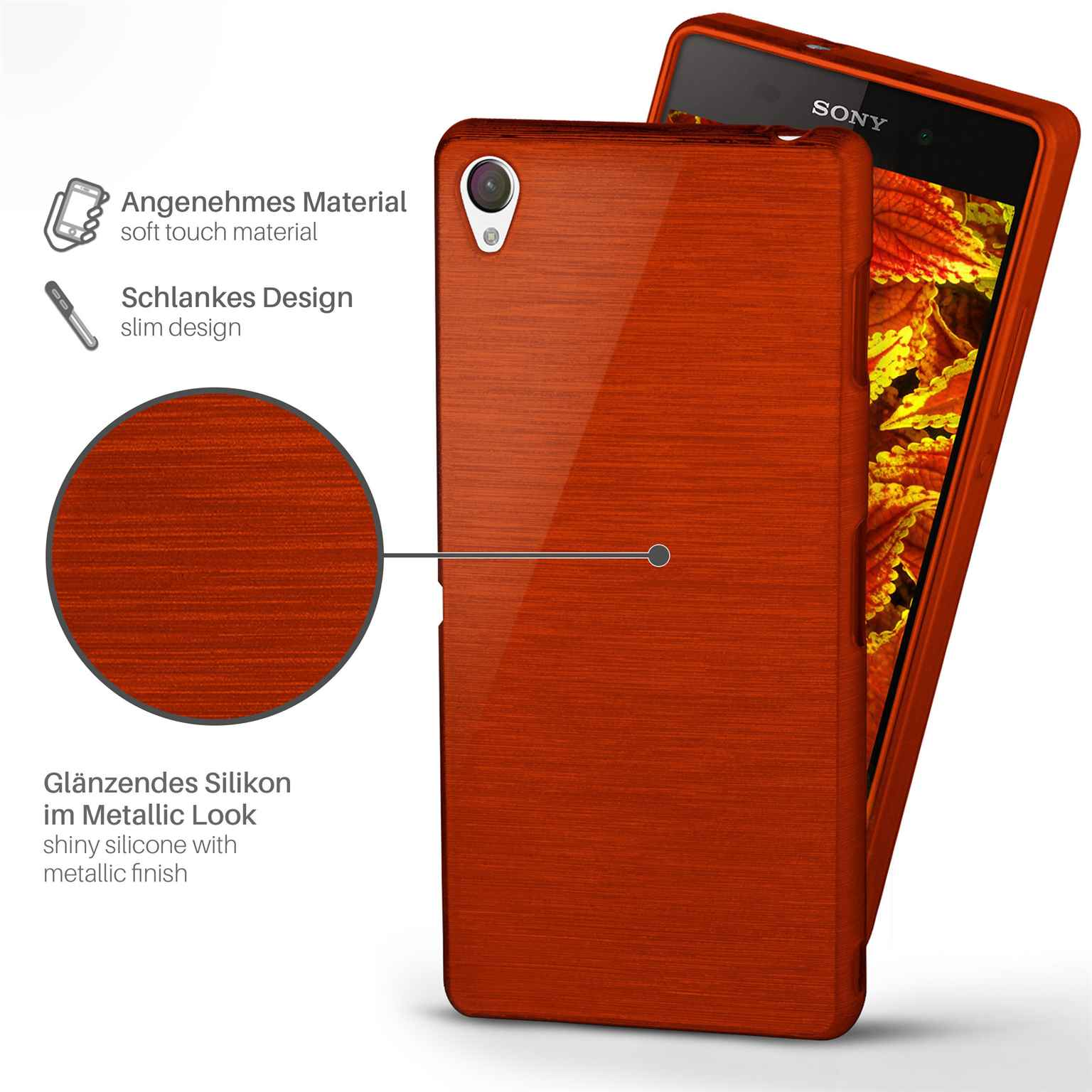 Brushed Backcover, MOEX Xperia Indian-Red Z2, Sony, Case,