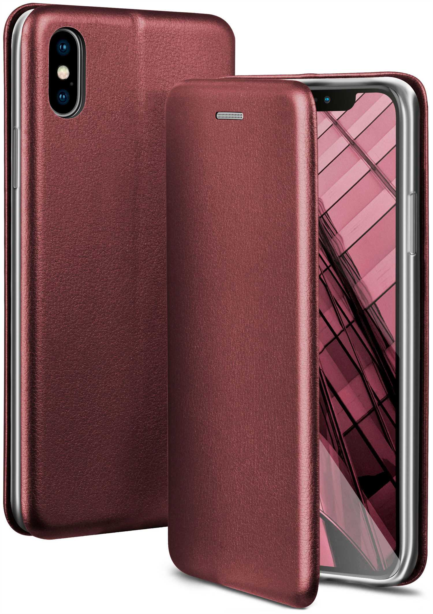 ONEFLOW Business Case, Burgund Flip Red Cover, - Max, XS Apple, iPhone