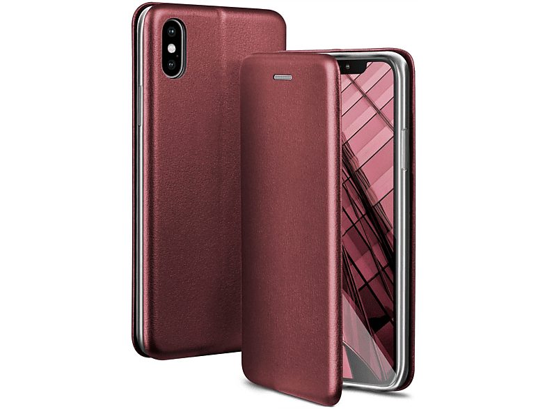 ONEFLOW Business Case, Flip Cover, Apple, iPhone XS Max, Burgund - Red