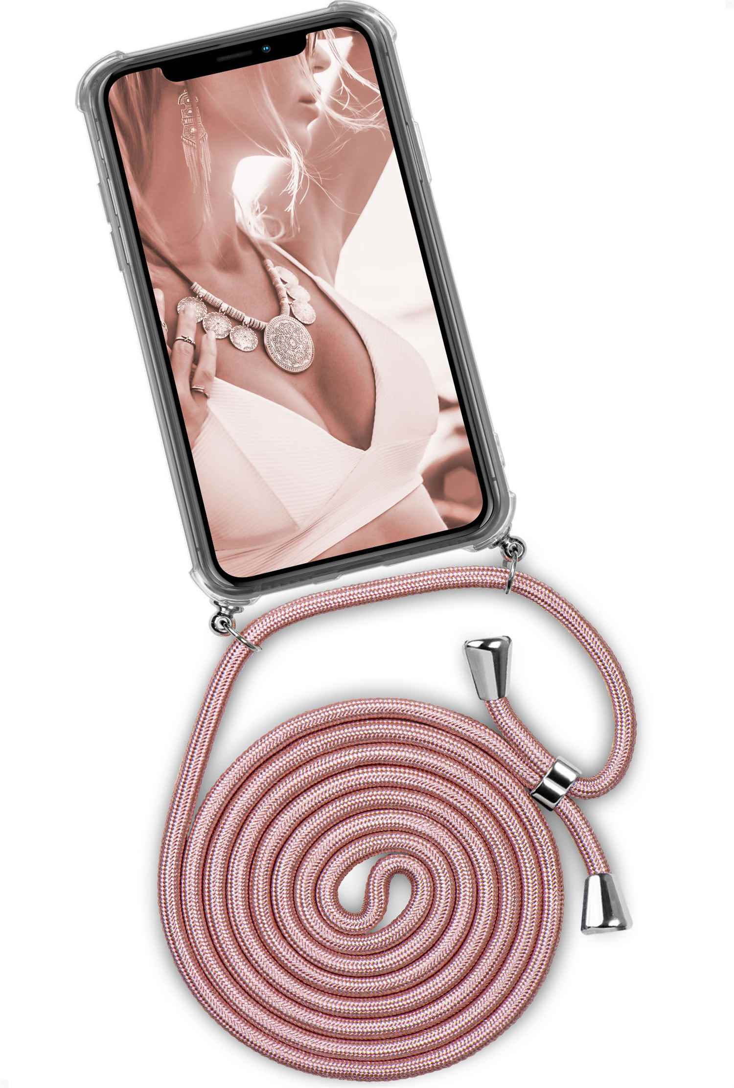 ONEFLOW Twist Case, Backcover, iPhone Shiny Apple, (Silber) Blush XR